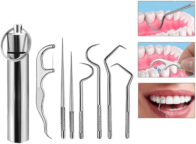Kit De Limpieza Dental Palillo De Acero