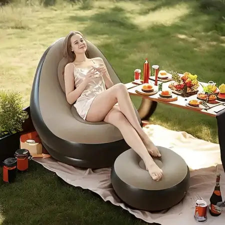 Sillon Sofa Inflable Con Reposapies