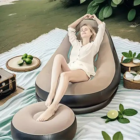 Sillon Sofa Inflable Con Reposapies